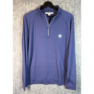 Holderness & Bourne The Westland 1/4 Zip Pullover Navy Blue Tailored Fit - Large
